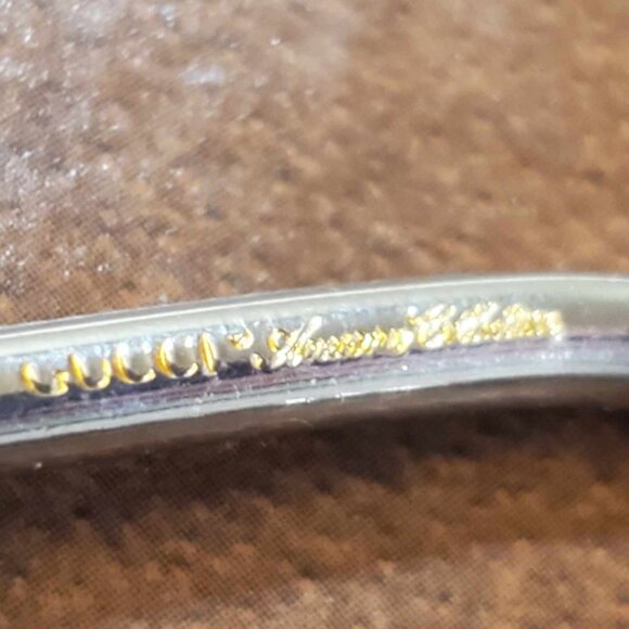 GUCCI Vintage Interlocking GG Logo Two Tone Bag Charm Key Ring Key Chain - Picture 6 of 16